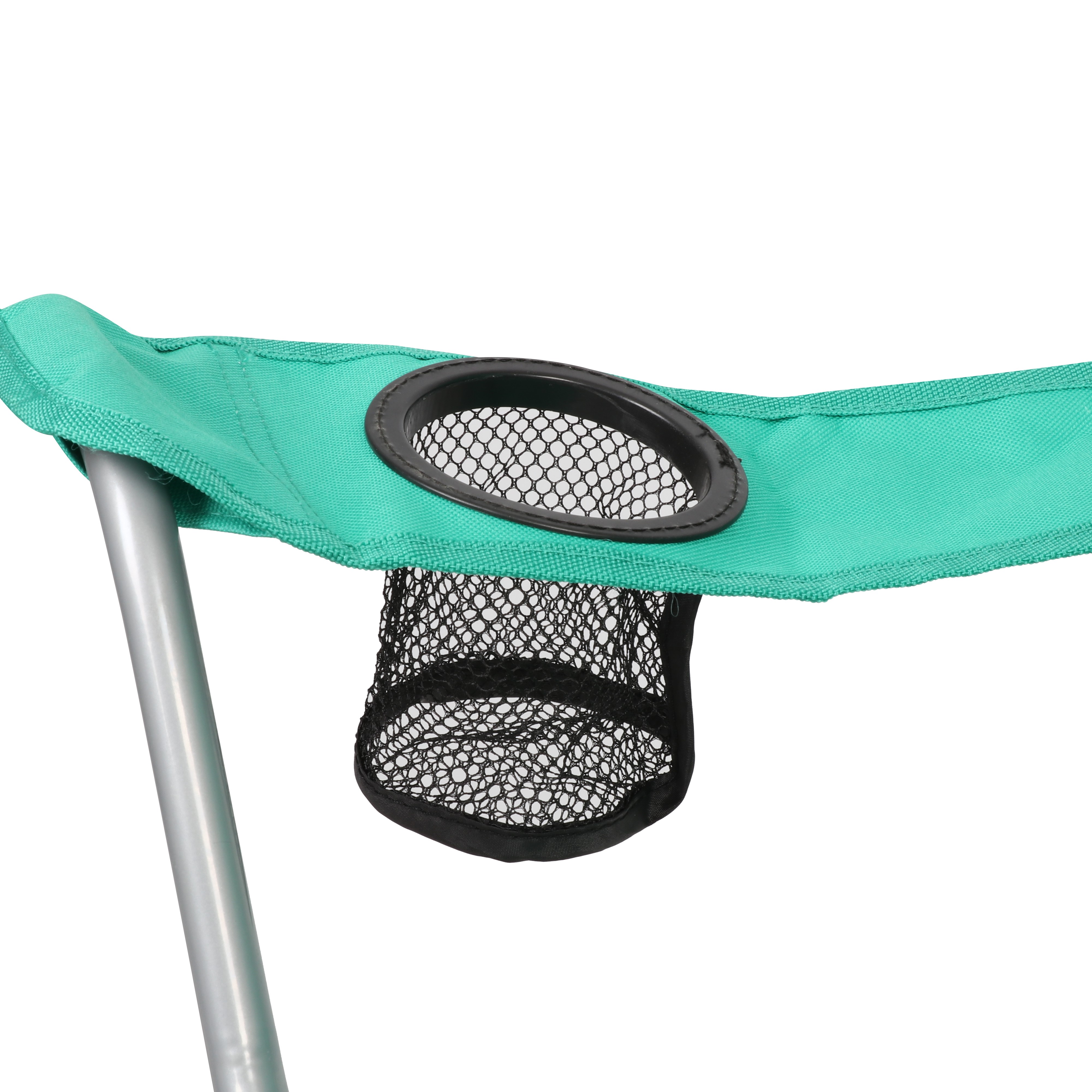 Ozark Trail Quad Folding Basic Outdoor Camp Chair with Cup Holder, Teal