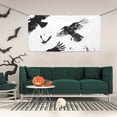 thumbnail image 2 of Pofeuu Monochrome Flying Ravens Print Colorful Yard Festival Banner Sign Party Outdoor & Indoor Party Decoration Banne Festival Yard Sign-Medium, 2 of 8
