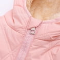 thumbnail image 5 of SILVERCELL Toddler Winter Warm Thick Hoodie Outwear Baby Boys Girls Down Jacket Zipper Solid Color Coat with Pocket, 5 of 10