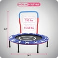 thumbnail image 3 of HolaHatha Kids Trampoline w/ Handle, Mini Indoor/Outdoor Rebounder, 3 Foot, 3 of 12