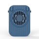 thumbnail image 1 of Mini ventilador USB portátil, ventilador de cuello personal recargable, refrigeración dual con 3 velocidades ajustables para oficina, camping, viajes, azul, 1 of 5
