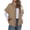 Khaki-L, variant on Stylish Women's Quilted Vest with Zipper, Casual Warm Short Sleeve Spring