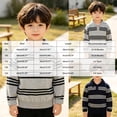 thumbnail image 4 of Gubotare Sweater for Kids Boy Boys Sweaters Toddler's Pullover Sweater Little Kid's Ribbed Knitted Tops Knitwear 5T 6T (Navy,5-6 Years), 4 of 9