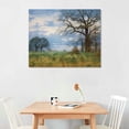 thumbnail image 2 of Orinice  | Trees and Undergrowth, Vintage Overgrown Meadow Print - Reclaimed Nature Wall Art, English Country Cottage Decor, Rustic Field Landscape Art 20x16in, 2 of 6