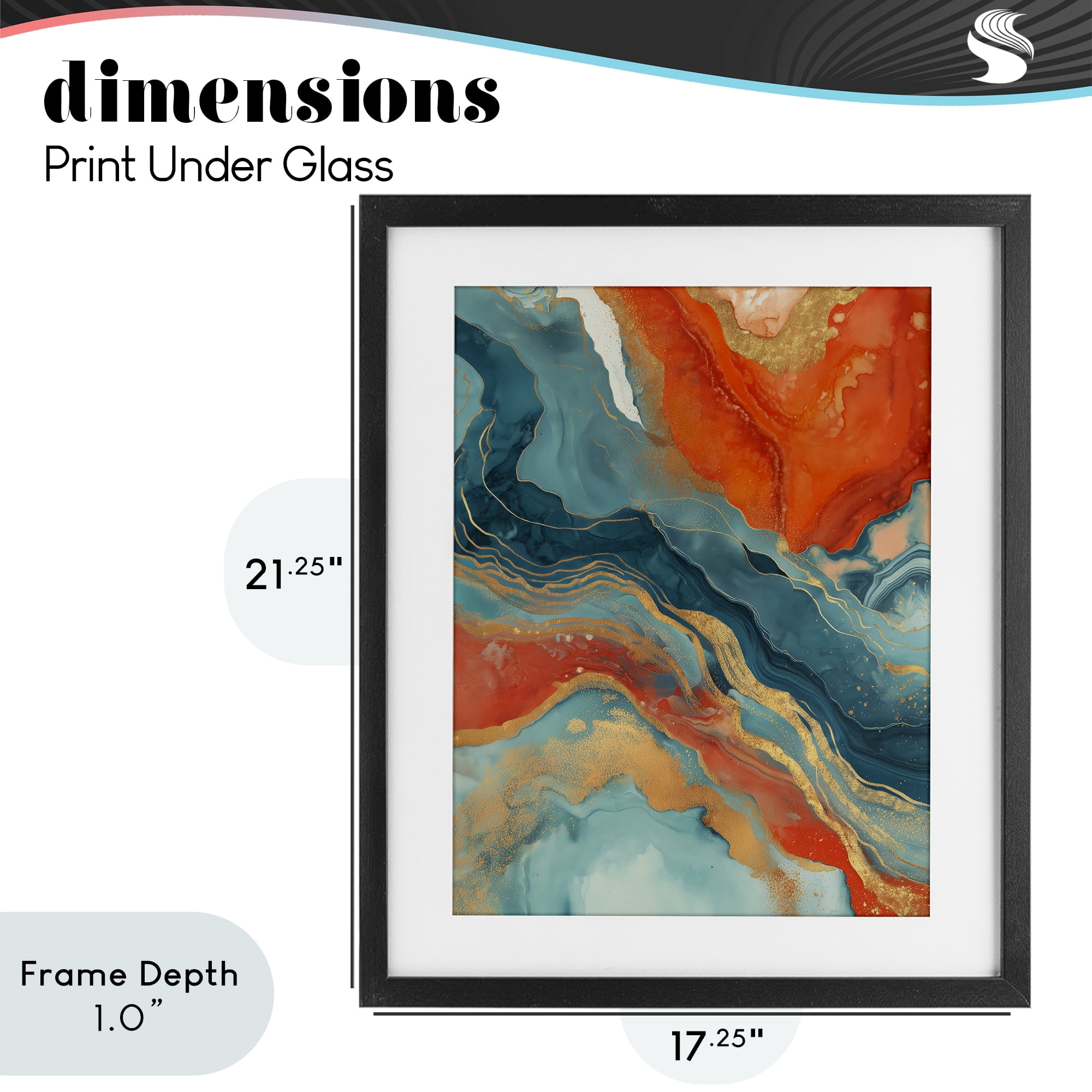 Stupell Industries Vibrant Fusion Movement Black Framed Print Under Glass, design by Svetlana Aleynikova