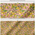 thumbnail image 2 of Soimoi Cotton Cambric Fabric Leaves,Floral & Lemon Vegetable Printed Craft Fabric by The Yard 56 Inch Wide, 2 of 7
