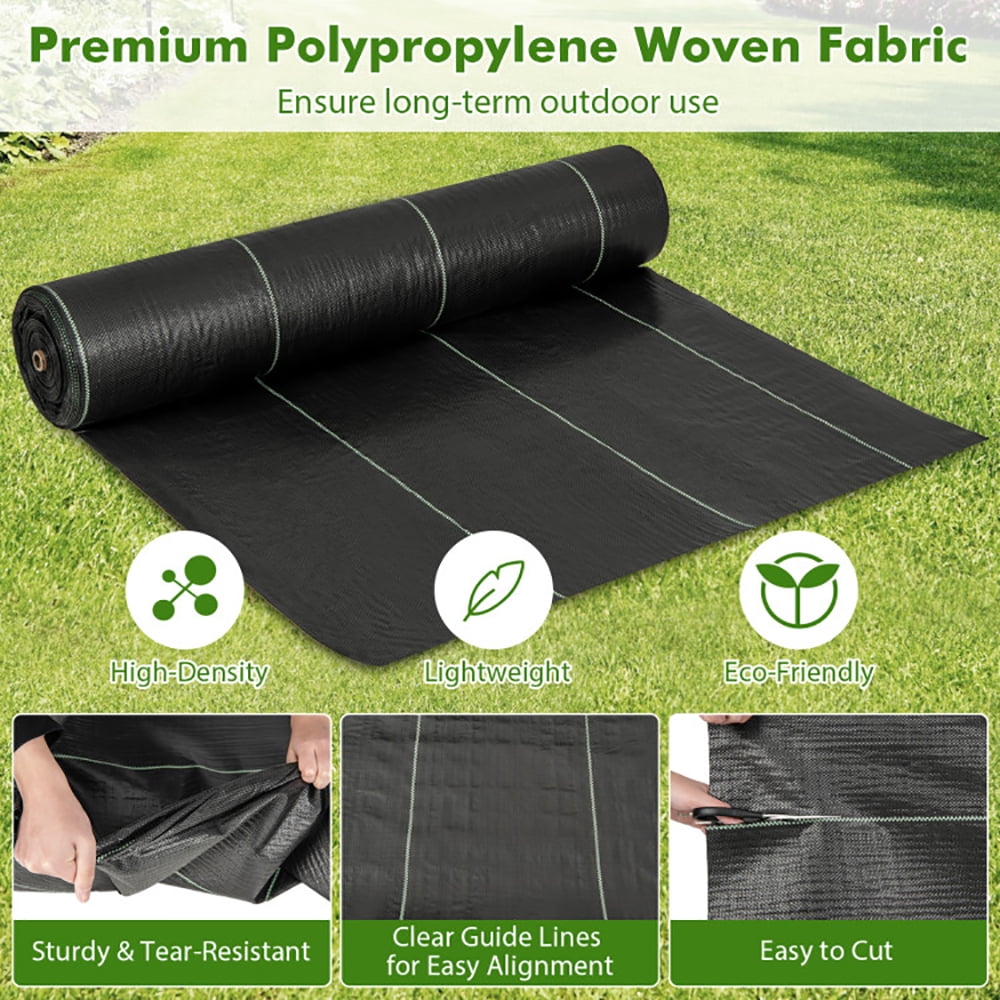 Resenkos 6.5 x 330/4 x 250/6 x 300 Feet Weed Barrier Landscape Fabric-6.5 ft