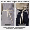 thumbnail image 5 of Delantales de Cocina, Mandiles de Cocina Mujer, Mandiles de Cocina Hombre, 2 Delantal de Cocina Impermeables, Delantal de Chef con Correa Ajustable para El Cuello para Hombre, 5 of 5