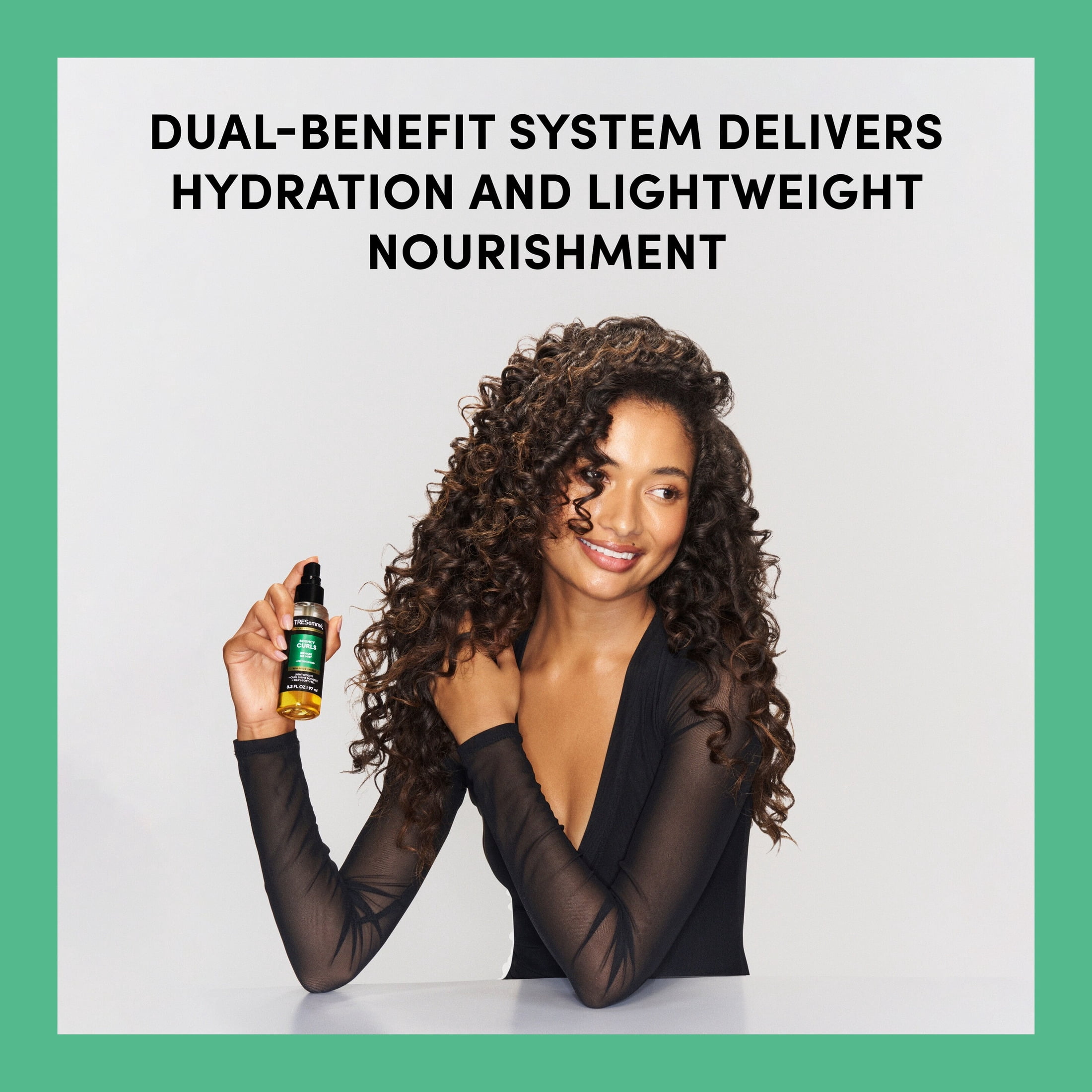 TRESemmé Biphase Oil Mist for a 48h Frizz Shield, Bouncy Curls with Peptide Blend, 3.3 fl oz