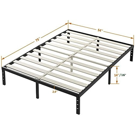 Ziyoo 14 Inch Platform Metal Bed Frame 3500lbs Heavy Duty Strengthen Wooden Slat Support Mattress Foundation No Box Spring Needed Quiet Noise Free Twin Xl Full Queen King Cal Canada Ziyoo 14 Inch Platform Metal Bed Frame, California King Metal Bed Frame Dimensions