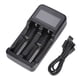thumbnail image 1 of Cargador de batería SEIVI Black PC universal inteligente portátil de viaje con pantalla LCD inteligente y doble carga USB para Ni MH Ni Cd AA AAA, 1 of 11