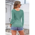 thumbnail image 4 of Sherrylily Fall Women Scoop Neck Henley Shirts Low Cut Sexy Long Sleeve Button Down Tops, 4 of 6
