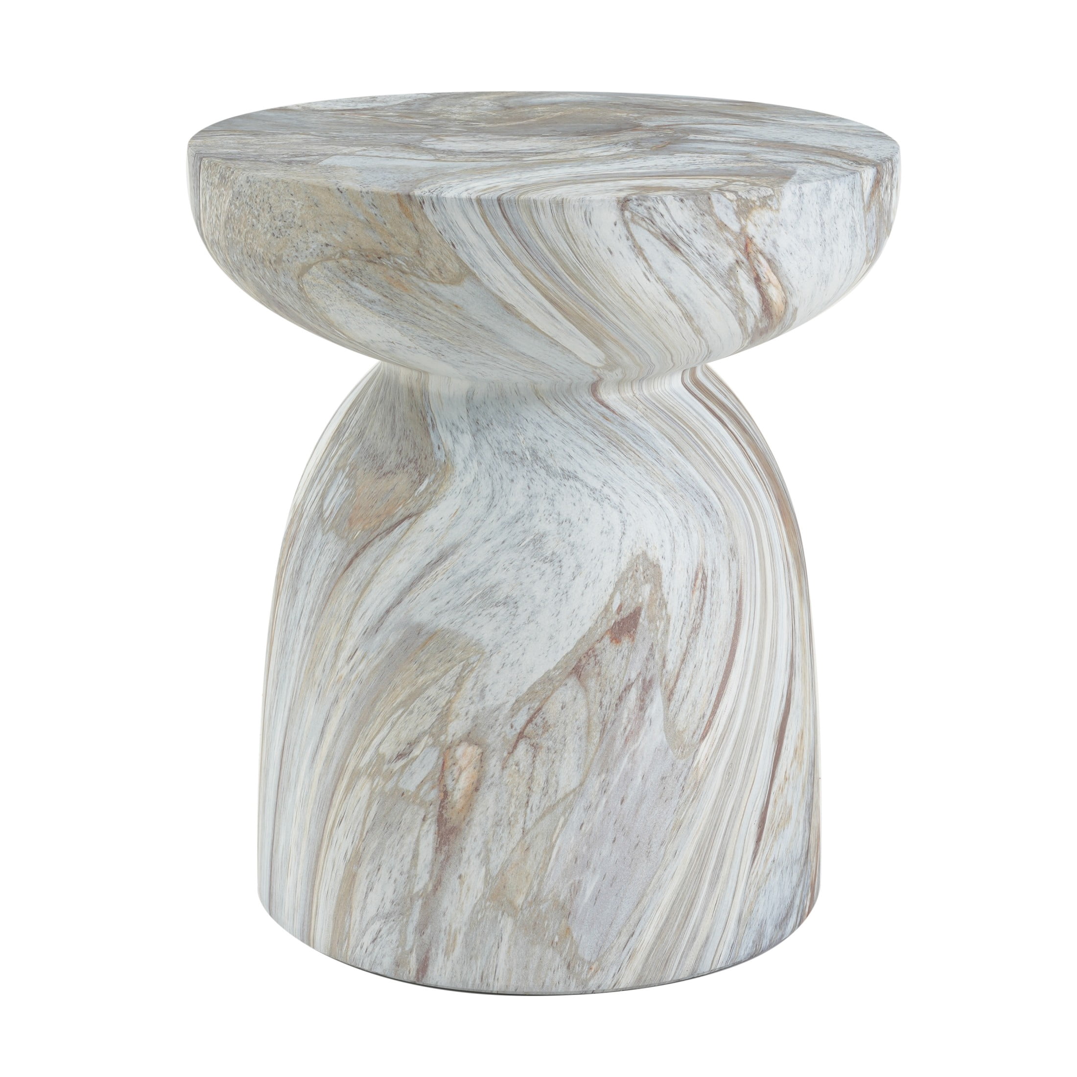 Christopher Knight Home Lightweight MGO Accent Side Table with Hourglass Silhouette, Mist Stone
