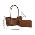 thumbnail image 3 of Fmbmuo Woven Tote Bag for Women Hollow Weave with Inner Pouch, Stylish Shoulder Bag Purse Gift, Casual Beach Travel Handbag, 3 of 4