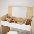 thumbnail image 3 of Nexera Kabane Vanity Table with Flip Top, White and Natural Maple, 3 of 7