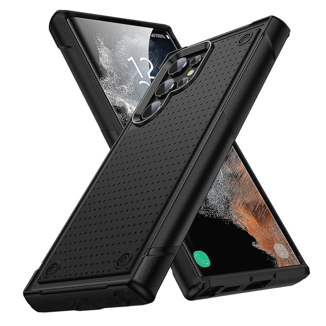 Funda para Samsung S22 Ultra, doble capa de protección, a prueba de golpes, protección de pantalla y cámara.