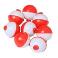 thumbnail image 2 of 50pcs Fishing Bobbers 0.75 Inch Snap on Float Red and, 2 of 7