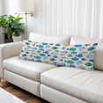 thumbnail image 2 of Pink Fishes Body Pillow Cover 20 x 60 Inch Decorative Pillow Cover Cartoon Coastal Ocean Fish Striped Lumbar Pillowcase Seasonal Rectangle Cushion Case for Couch Sofa Bed Living Room, 2 of 9