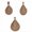 Brown, variant on Elainilye Wall Storage Baskets 3 Pack Small Sizes Hand-Woven Teardrop Mesh Pocket Hanging Organizer for Fruits Vegetables Pantry Countertop Small Space Decor