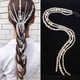 thumbnail image 2 of Pinzas para el cabello para mujeres, pinzas para peinar, pinzas para el cabello para niñas, moda para damas, cadena trenzada con borlas de perlas, accesorios para el cabello, cadena de perlas, 2 of 4