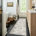 thumbnail image 3 of BERTHMEER 2'x8' Runner Rugs for Hallways Bathroom Bedroom Entryway Entrance Kitchen Abstract Non Slip Washable Modern Contemporary Distressed Indoor Runner Rugs, Beige, 3 of 4