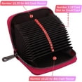 thumbnail image 6 of RUseeN Genuine Leather Credit Card Holder for Women RFID Blocking Accordion Small Card Case Wallet, Rose Red, 6 of 7