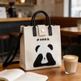 thumbnail image 1 of BAOPAI Cute Pandas Tote Bag With Soft Rubber Handles Versatile Daily Casual Shoulder Bag For Shopping Travel Work, 1 of 6