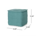 thumbnail image 3 of Noble House Ezra Boho Yarn Pouf, Teal, 3 of 7