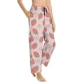 thumbnail image 2 of Daiia Strawberry And Flowers Women's Sleep Pant with Pockets and Drawstring,Pajama Pants-Medium, 2 of 9
