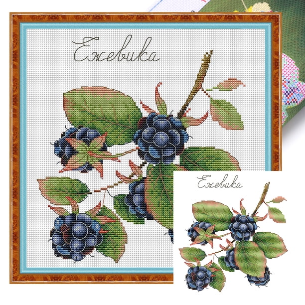 Hilo de Bordar de Algodón Ecológico Wdftyju Kit de Punto de Cruz 14CT 26x28cm