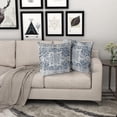 thumbnail image 4 of Navy Blue Grey Ethnic Boho Throw Pillow Covers 20x20 Inch Bohemian Carpet VintageBohemian Carpet Vintage Gray Square Pillow Cases Farmhouse Accent Home Decor For Bedroom Couch Sofa Porch Set Of 2, 4 of 6