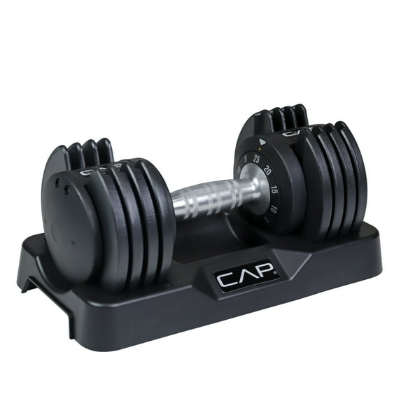 WF Athletic Supply Adjustable Dumbbell with Anti-Slip Turning Handle and Dumbbell Tray, Quick Weights Select, Suitable for Men and Women, 12.5LB / 25LB / 50LB / 55LB Size Options Available