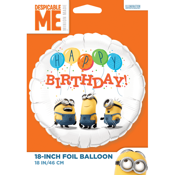 Universal 18" Minions Bday Foil Balloon