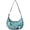 Border Collie and Floral Blue Pattern, variant on Dog Paw Print Black Pattern Hobo Shoulder Bag, Daily Shoulder Handbag with Adjustable Strap, Smooth Zipper Gift Ideas for Walking Travel Shopping