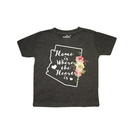 

Inktastic Arizona Home is Where the Heart is with Watercolor Floral Gift Toddler Boy or Toddler Girl T-Shirt