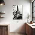 thumbnail image 3 of Elephant Stock Bw Eiffel Tower Wall Art - Vertical Canvas Wall Art - Dining Room Wall Decor - Architecture Canvas - Black And Gray Decor - 24" x 36", 3 of 8
