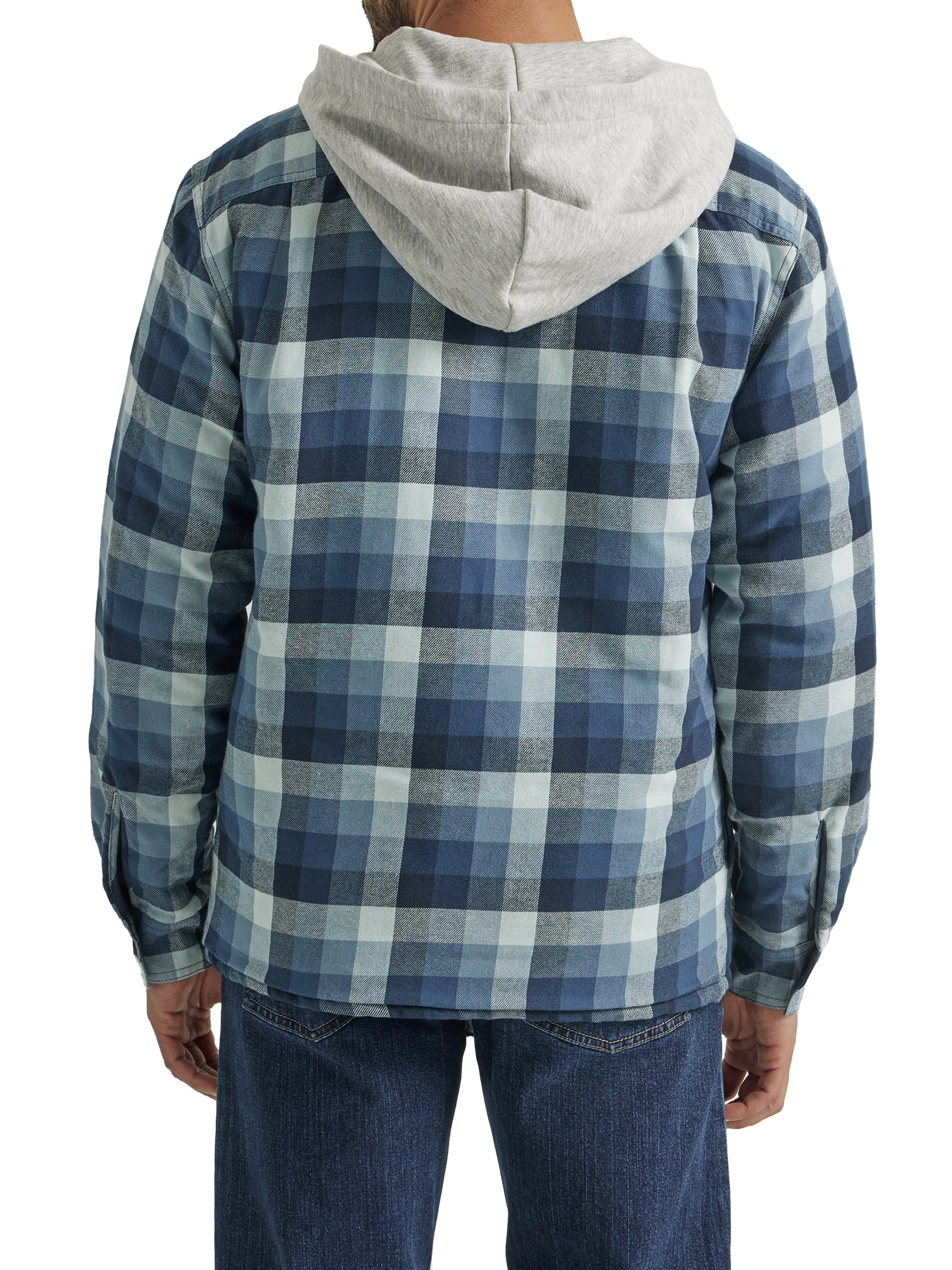 Wrangler® Men's and Big Men's Heavyweight Hooded Shirt Jacket, Sizes S-5XL
