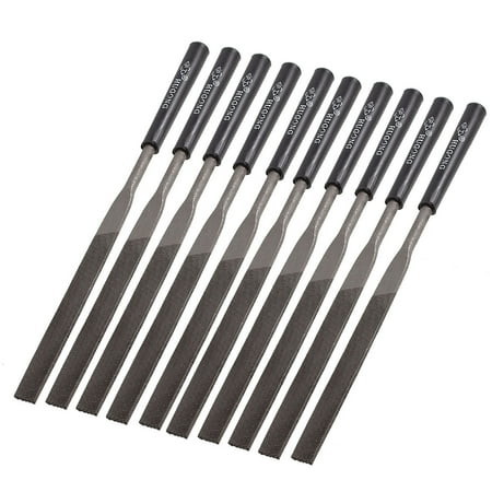 10 Pcs Wood Carving Plastic Grip Needle Hand Files Tool 182mm