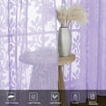 thumbnail image 6 of OVZME Darla Lavender Sheer Curtains 72 Inches Long 2 Panels Set, Light Filtering Jacquard Curtains for Living Room Bedroom, Balance Light & Privacy Curtains for Sliding Glass Doors, 42Wx72L Inch, 6 of 7