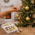 thumbnail image 5 of Christmas 42-Piece Ball Ornaments Set - Classic Festive Hanging Decorations(Gold), 5 of 6