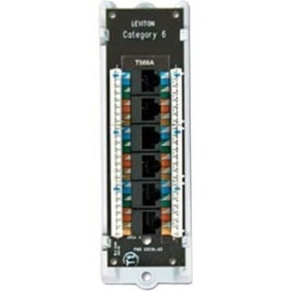 Cat 6 Universal Patch Panel, 24-Port, 1RU. Cable management bar includ –  Leviton