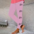 thumbnail image 2 of QATAINLAV Women's Valentine Day Leggings Novelty Letter Graphic Print Tight Yoga Pants Casual Elastic High Waisted Tummy Control Sport Leggings Pink M, 2 of 7