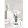 thumbnail image 3 of Flores artificiales Muhanjia Calla Lily con jarrón de cristal, 7 unidades, color blanco, 3 of 8