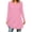 Pink, variant on Edvintorg Womens Tunic Tops Plus Size Solid Color Long Sleeve Crew Neck Loose Lightweight Casual Shirt Women's Clothing Pink Pull-On
