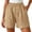 Khaki, variant on Women's Casual Pants for Everyday Wear with High Waist and Straight Leg Double Layered Pleats Sporty Yet Elegant Performance Pants for Spring Summer Autumn, S, Purple