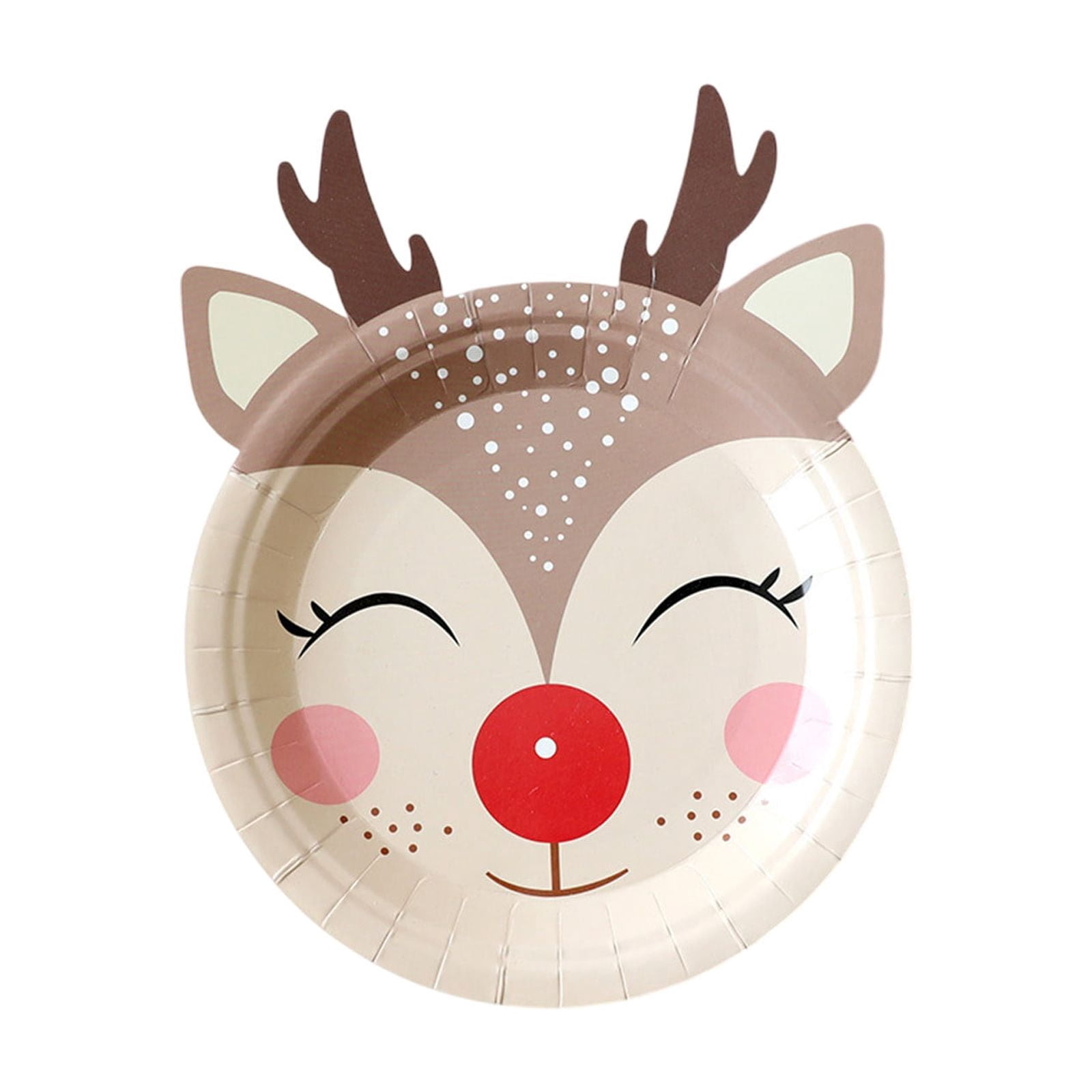 HOARBOEG 20Pcs Christmas Shaped Paper Plates – Santa, 9.25in