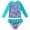 Style F, variant on Girls Swimsuits Two Piece Rash Guard Set Long Sleeve Bathing Suit Tankini Swimwear with UPF 50+ Sun Protection, 2-3 Years
