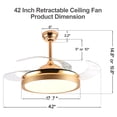 thumbnail image 6 of 42" Retractable LED Ceiling Fan with Remote Control and Light Kit Included, 6 of 6