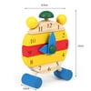 VoberryÂ® Hand Made Wooden Clock Toys for Kids Learn Time Clock Educational Toys