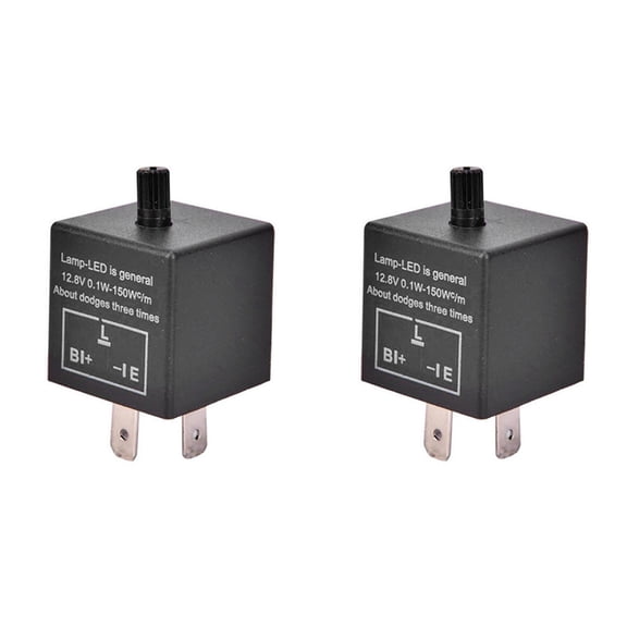 2X Electronic LED Adjustable Flasher Relay for Turn Signal Light Blinker CF13 JL-02 for Car
